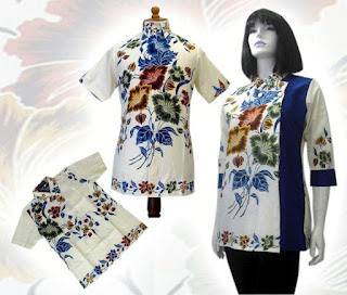Batik Couple Shirt Motif Flower BC037