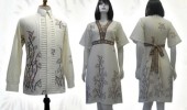 Batik Couple Shirt And Dress Motif Bamboo BC022