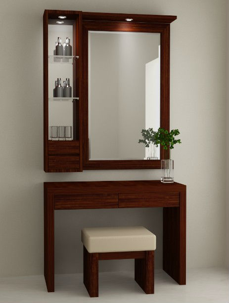 Minimalist Dressing Table Set With Wood Cabinet Tamarind