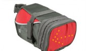 Bicycle Saddle Bag with Wireless Warning Light for Turn Signal