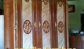 3 Doors Cabinets Antique Engraving