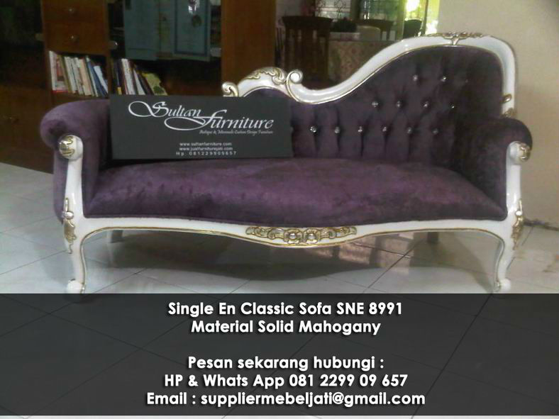Furniture Single Sofa French Style Carved Model