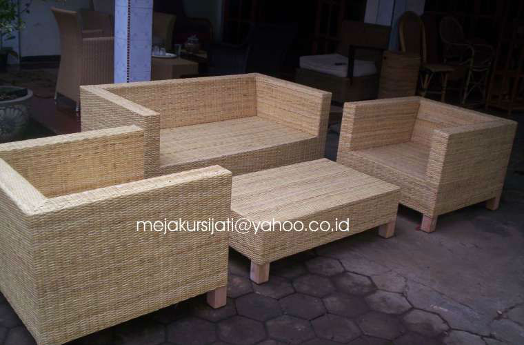 Guest Chairs and Sofa Rattan Material