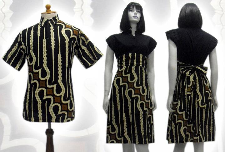 Batik Couple Shirt And Dress Motif Parang BC017
