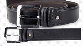 Synthetic Leather Belt Black Hazzel